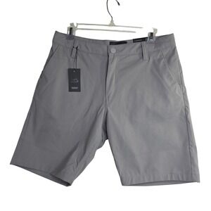TRUE NWT‎ Mens 30 Grey Flat Front Casual Shorts Lightweight Active Outdoors Lux